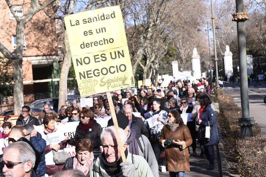 Fotos: Manifestación en Valladolid en defensa de la sanidad pública de Castilla y León