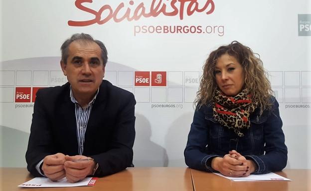 Luis Briones y virginia Jiménez, procuradores del PSOE en las Cortes de Castilla y León. 