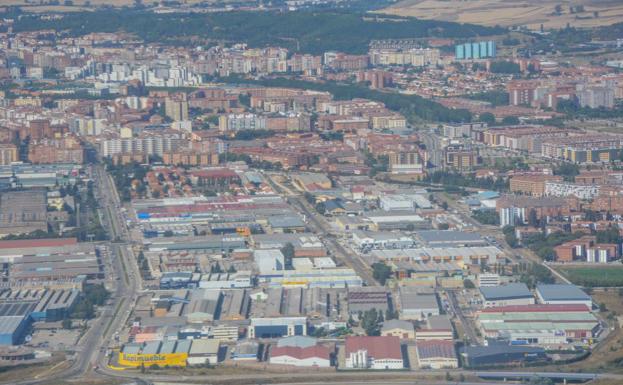 Vista aérea del polígono industrial Burgos Este. 