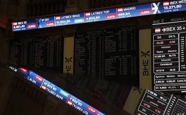 El Ibex-35 cierra en máximo anuales y casi en los 9.200 puntos