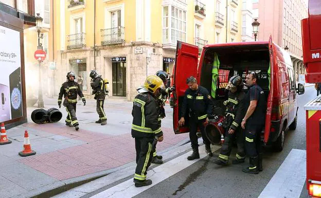 Imagen de una intervención de los bomberos de Burgos