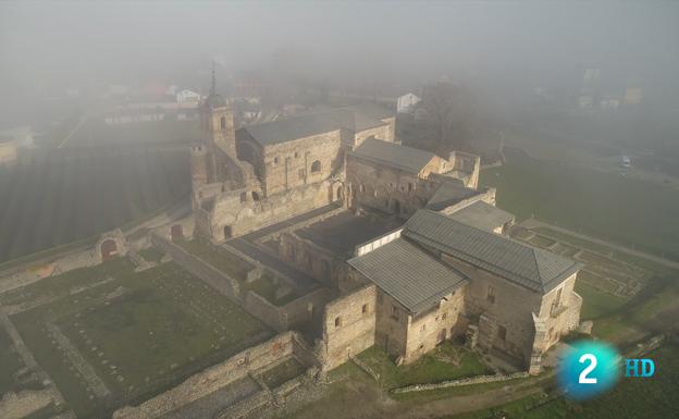 Vista área del Monasterio de Carracedo. 