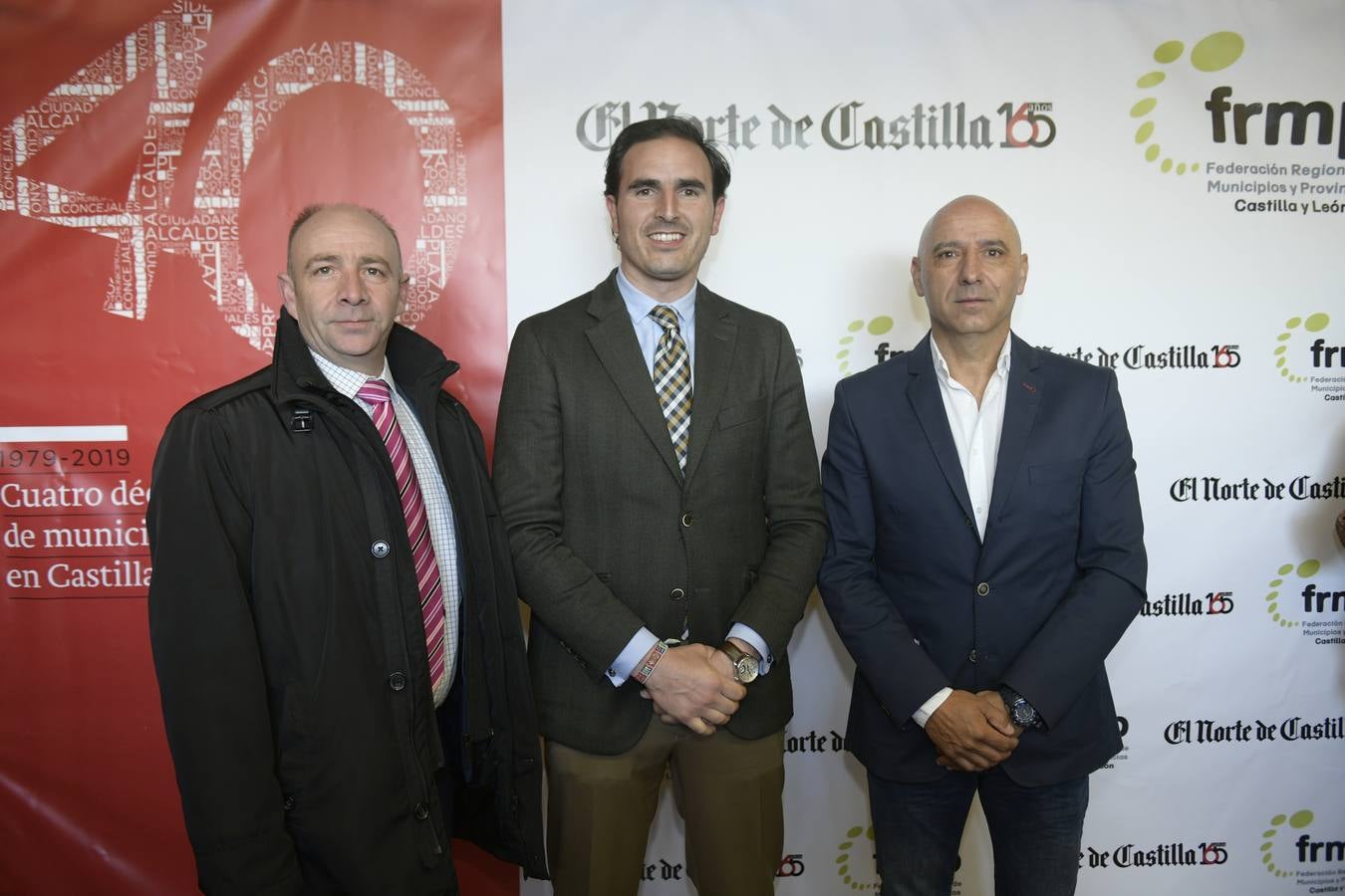 Julio César García, alcalde de Campaspero, Guzmán Gómez, alcalde de Nava del Rey, y José Antonio Seco, alcalde de Villafranca de Duero.