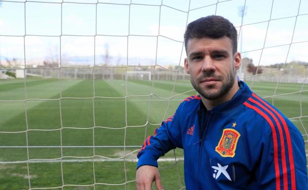 Juan Bernat, en la Ciudad del Fútbol de Las Rozas. 