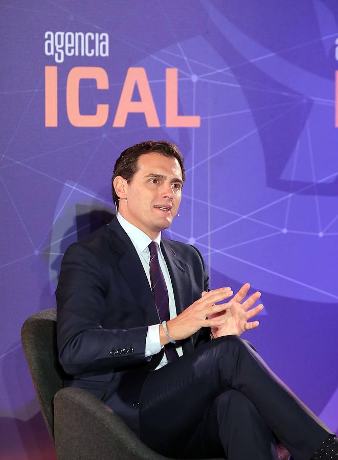 El presidente de Ciudadanos y candidato a la Presidencia del Gobierno, Albert Rivera, participa en el ciclo Tus candidatos a fondo, organizado por la Agencia Ical.