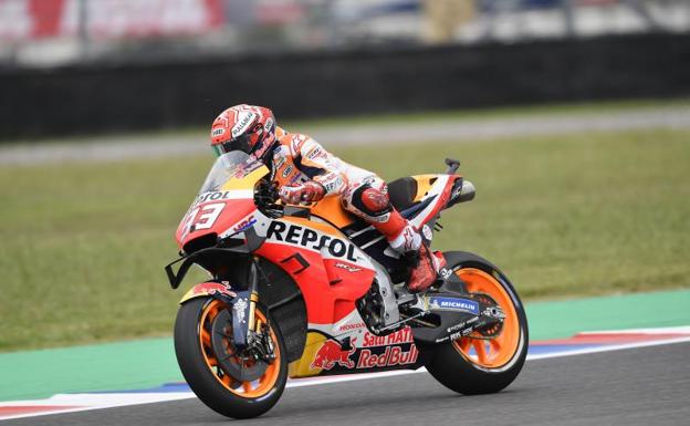 Marc Márquez, en el circuito de Termas de Río Hondo. 