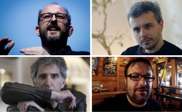 Borja Cobeaga, Juan Gómez-Jurado, Mikel Erentxun y Chincheto.