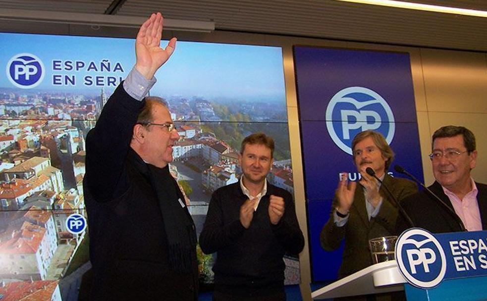 De izquierda a derecha, Juan Vicente Herrera, Javier Lacalle, Jaime Mateu y César Rico, en 2015.