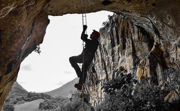 Pedro Carazo durante una de sus expediciones. 