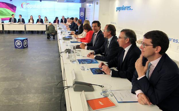 El presidente del Partido Popular de Castilla y León, Alfonso Fernández Mañueco, asiste al Comité Ejecutivo Nacional, del PP. 