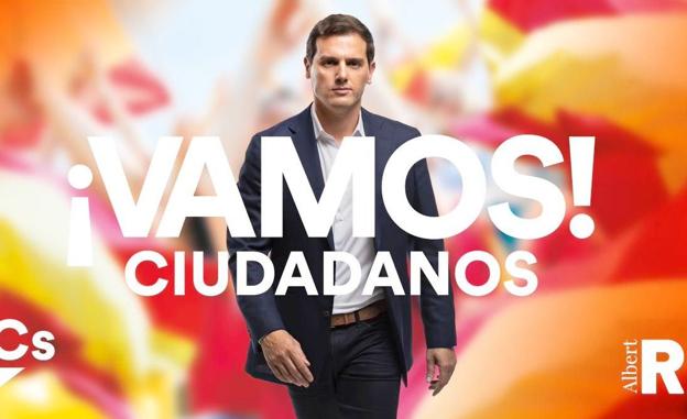Imagen de un cartel electoral de la formación Ciudadanos.