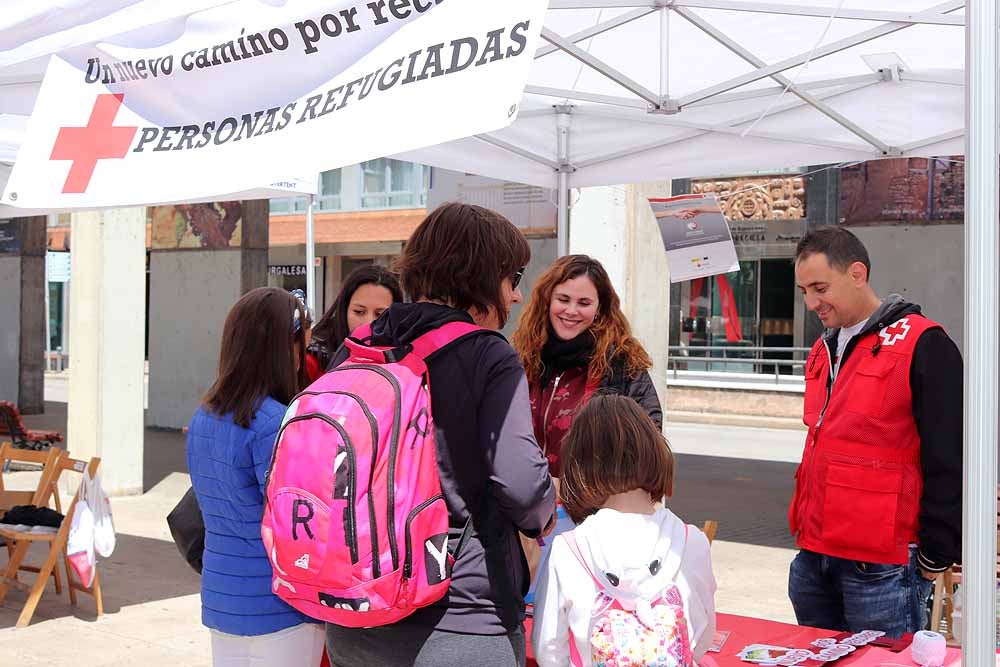 Cruz Roja Burgos ha organizado una jornada de convivencia en la Plaza de España para dar a conocer su trabajo con motivo del Día de la Cruz Roja y la Media Luna Roja