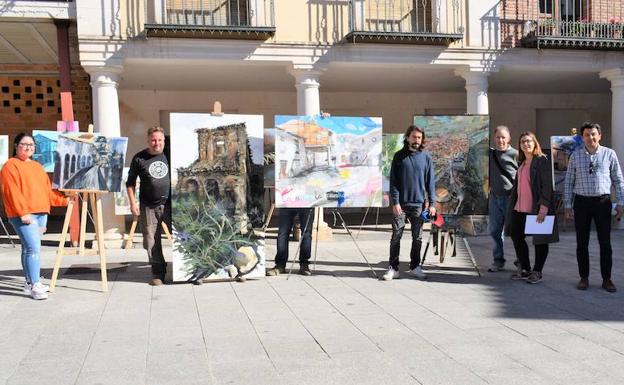 Imagen de los premiados con la alcaldesa de Lerma, Celia Izquierdo