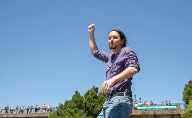 Pablo Iglesias, durante el acto celebrado este sábado en Sevilla.