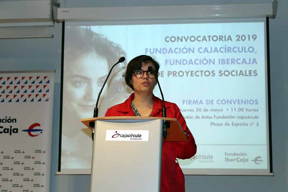 Imágenes del acto de presentación de los acuerdos de las fundaciones Cajacírculo y de Ibercaja con motivo de la convocatoria de ayudas de interés social convocadas por ambas fundaciones. 