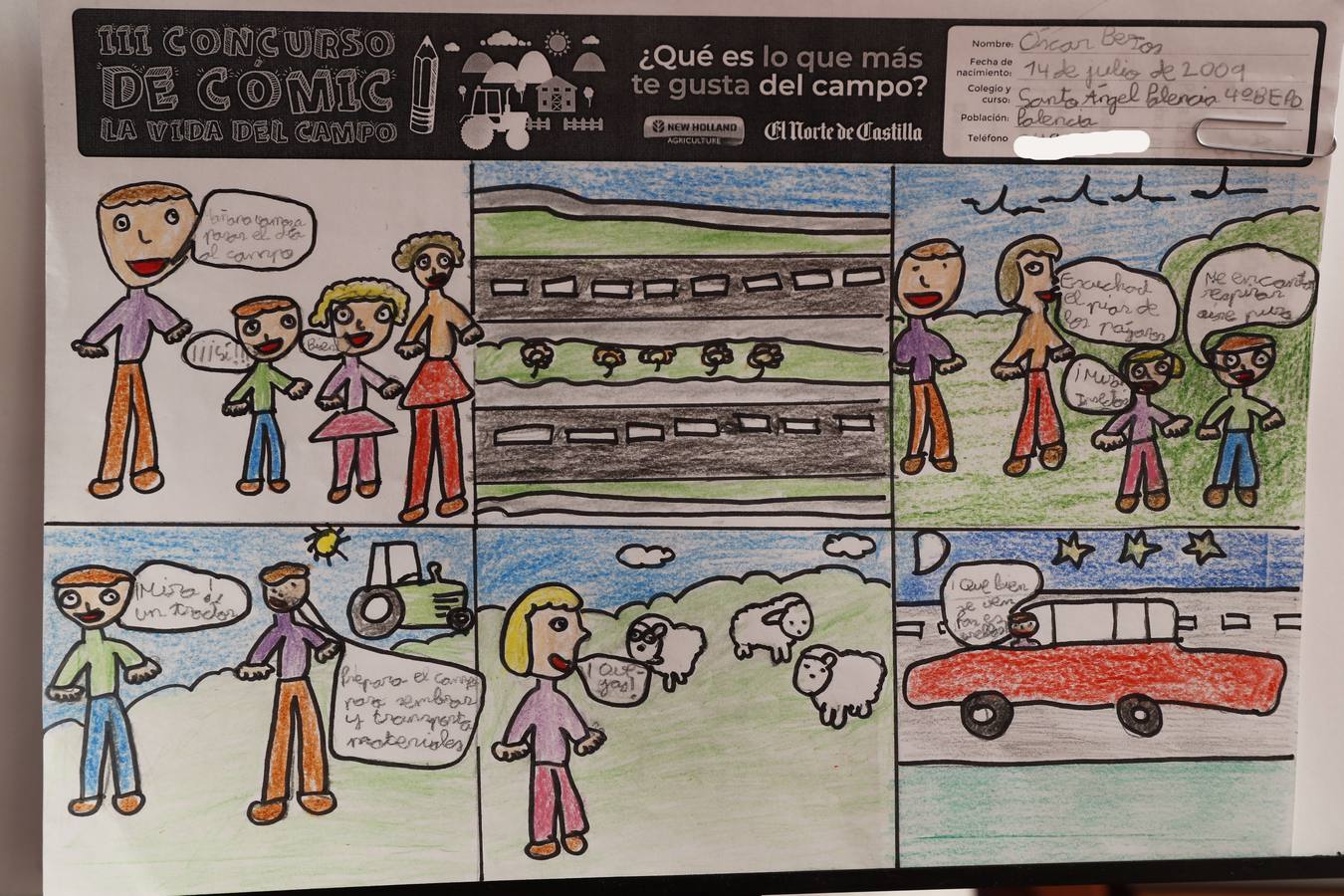 Fotos: Trabajos de 4º de Primaria en la modalidad de cómic del III Concurso de Dibujo y Cómic &#039;La vida del campo&#039;