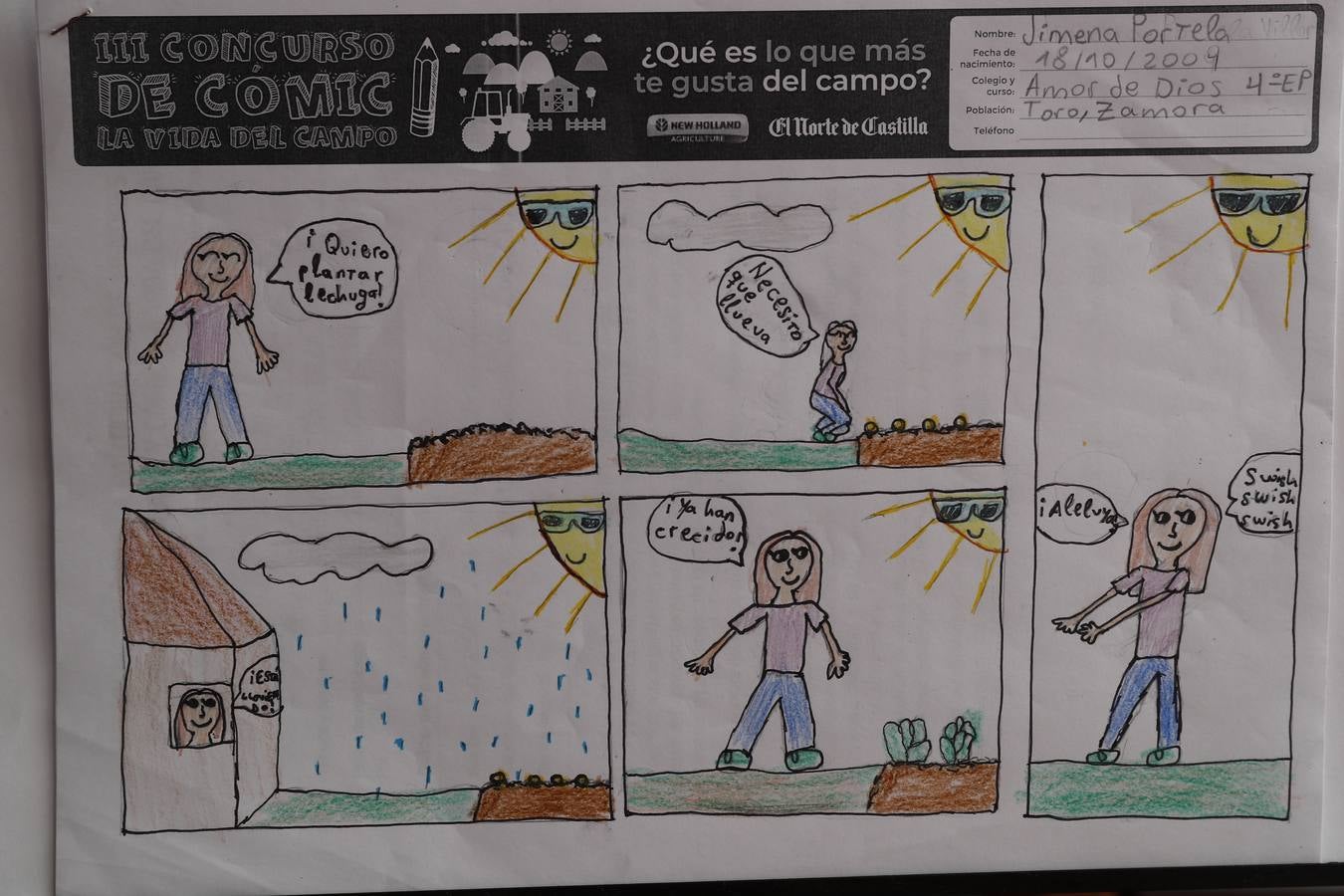 Fotos: Trabajos de 4º de Primaria en la modalidad de cómic del III Concurso de Dibujo y Cómic &#039;La vida del campo&#039;