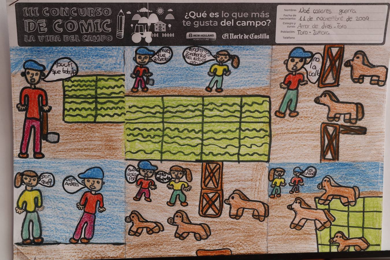 Fotos: Trabajos de 4º de Primaria en la modalidad de cómic del III Concurso de Dibujo y Cómic &#039;La vida del campo&#039;