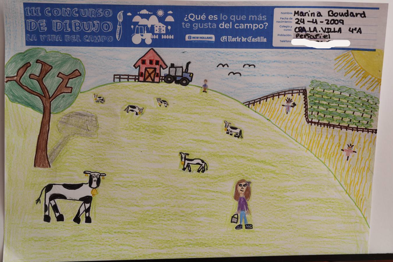 Fotos: Trabajos de 4º de Primaria en la modalidad de dibujo del III Concurso de Dibujo y Cómic &#039;La vida del campo&#039;