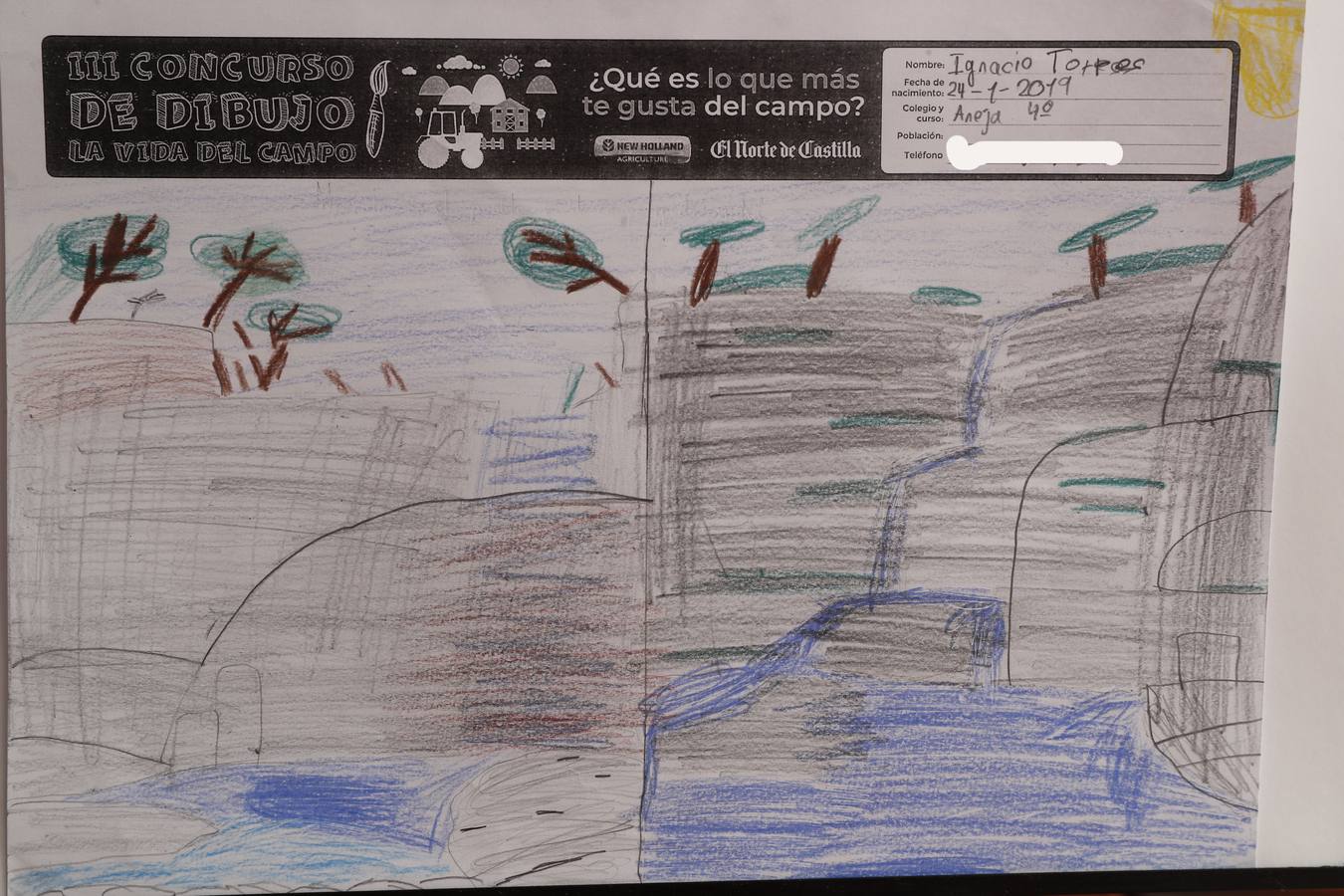 Fotos: Trabajos de 4º de Primaria en la modalidad de dibujo del III Concurso de Dibujo y Cómic &#039;La vida del campo&#039;