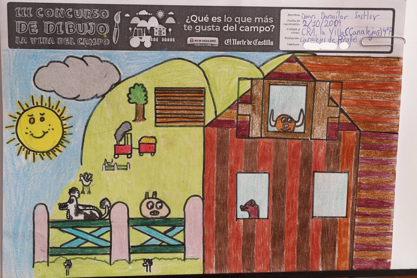 Fotos: Trabajos de 4º de Primaria en la modalidad de dibujo del III Concurso de Dibujo y Cómic &#039;La vida del campo&#039;