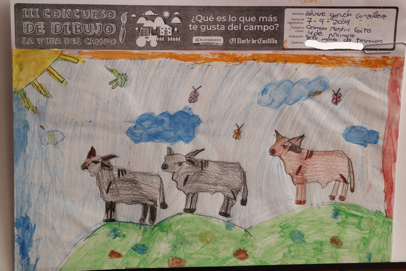 Fotos: Trabajos de 4º de Primaria en la modalidad de dibujo del III Concurso de Dibujo y Cómic &#039;La vida del campo&#039;