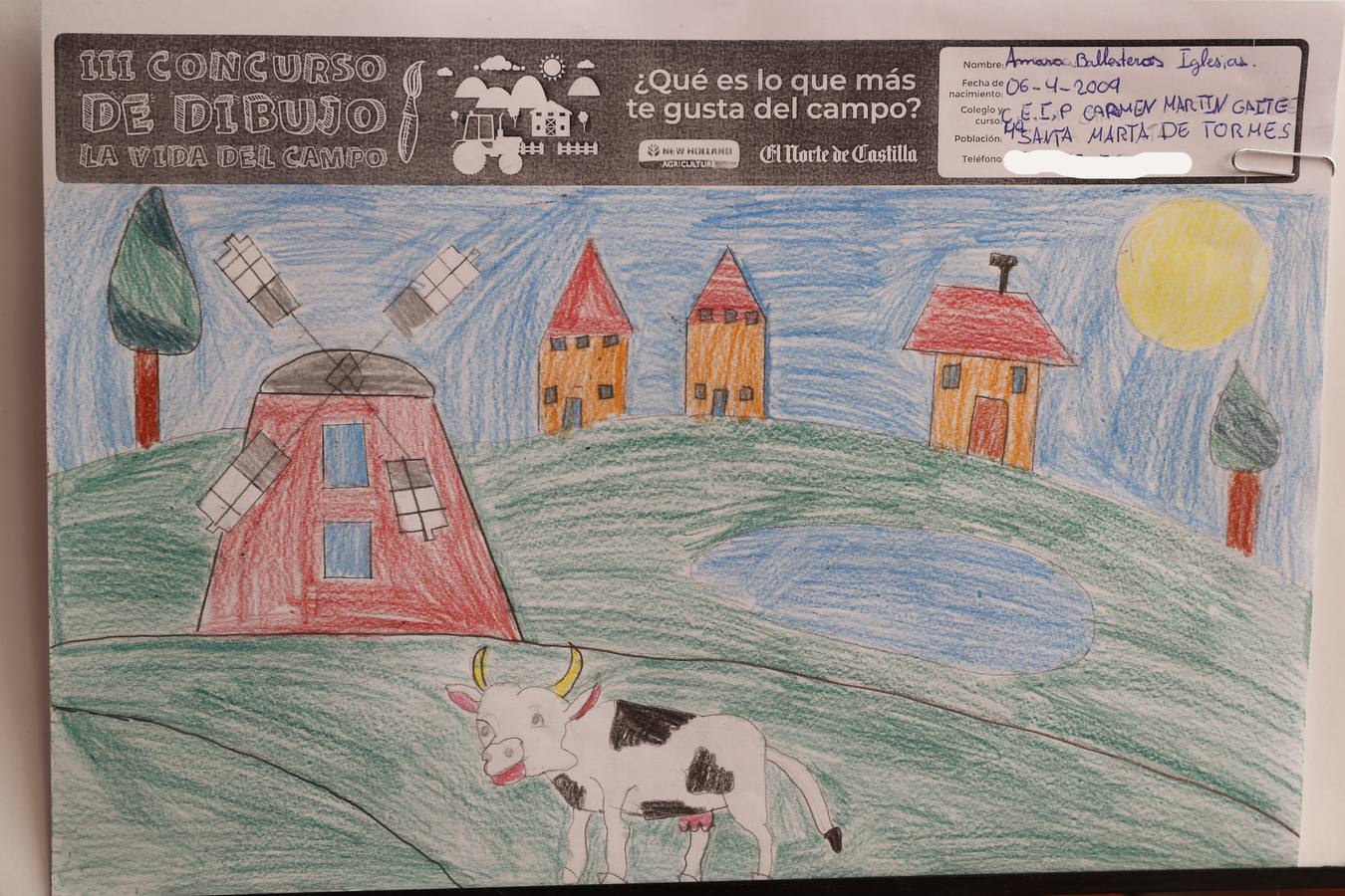 Fotos: Trabajos de 4º de Primaria en la modalidad de dibujo del III Concurso de Dibujo y Cómic &#039;La vida del campo&#039;