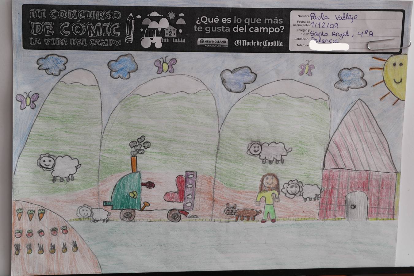 Fotos: Trabajos de 4º de Primaria en la modalidad de dibujo del III Concurso de Dibujo y Cómic &#039;La vida del campo&#039;