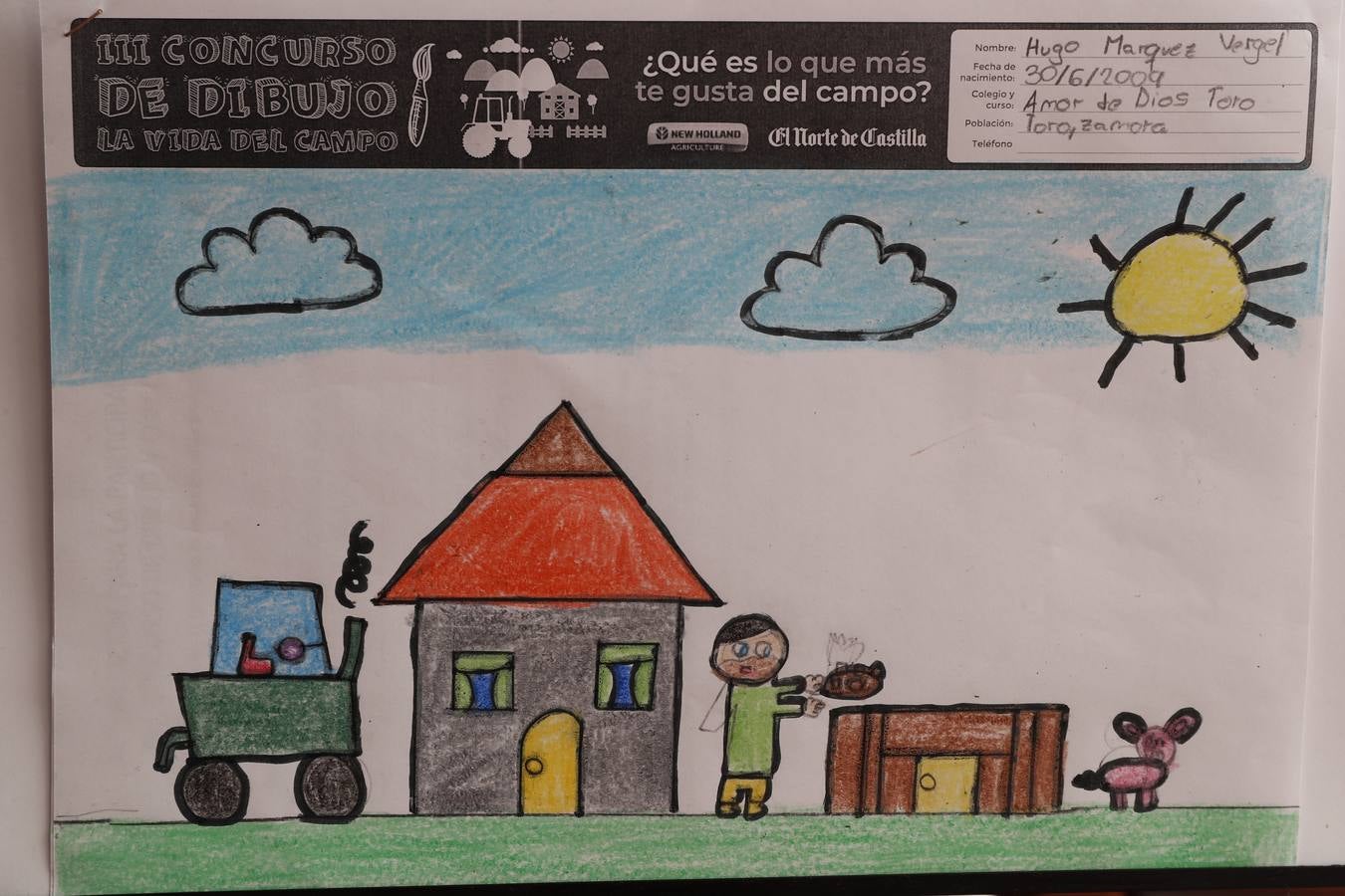 Fotos: Trabajos de 4º de Primaria en la modalidad de dibujo del III Concurso de Dibujo y Cómic &#039;La vida del campo&#039;