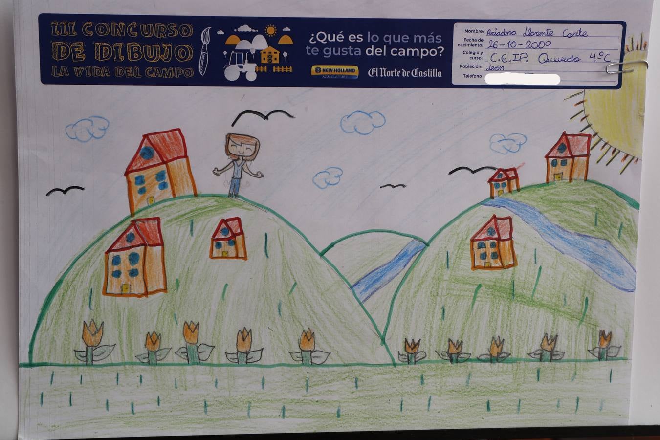 Fotos: Trabajos de 4º de Primaria en la modalidad de dibujo del III Concurso de Dibujo y Cómic &#039;La vida del campo&#039;