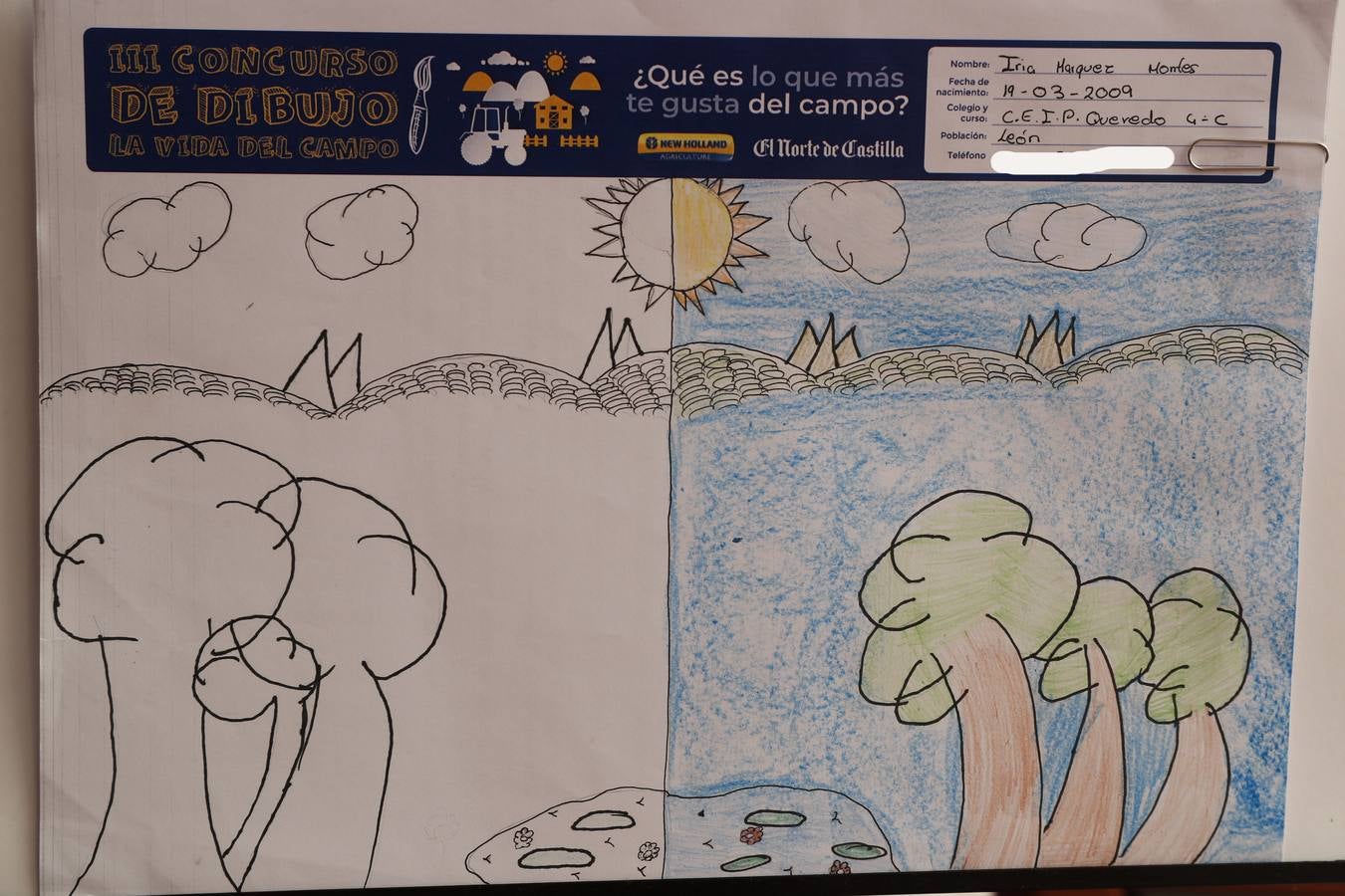 Fotos: Trabajos de 4º de Primaria en la modalidad de dibujo del III Concurso de Dibujo y Cómic &#039;La vida del campo&#039;