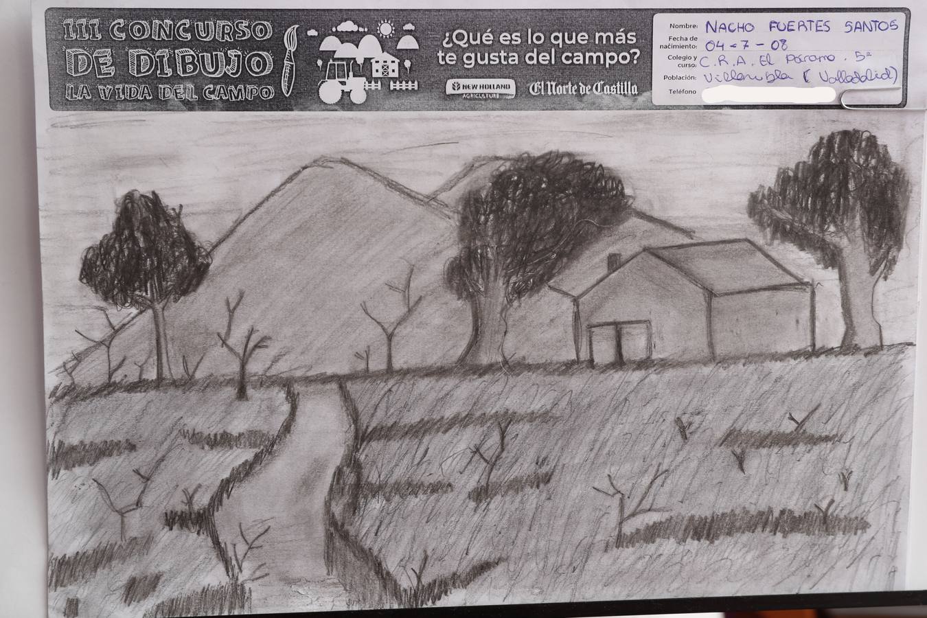 Fotos: Trabajos de 5º de Primaria en la modalidad de dibujo del III Concurso de Dibujo y Cómic &#039;La vida del campo&#039;