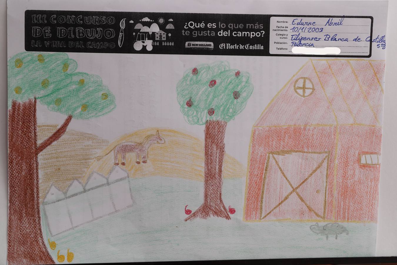 Fotos: Trabajos de 5º de Primaria en la modalidad de dibujo del III Concurso de Dibujo y Cómic &#039;La vida del campo&#039;