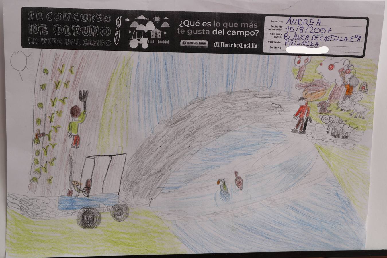 Fotos: Trabajos de 5º de Primaria en la modalidad de dibujo del III Concurso de Dibujo y Cómic &#039;La vida del campo&#039;