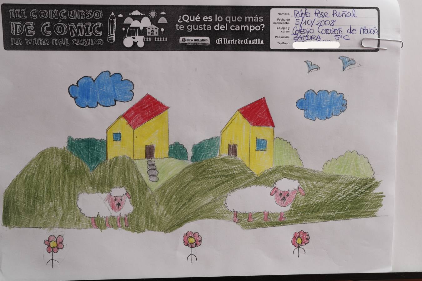 Fotos: Trabajos de 5º de Primaria en la modalidad de dibujo del III Concurso de Dibujo y Cómic &#039;La vida del campo&#039;