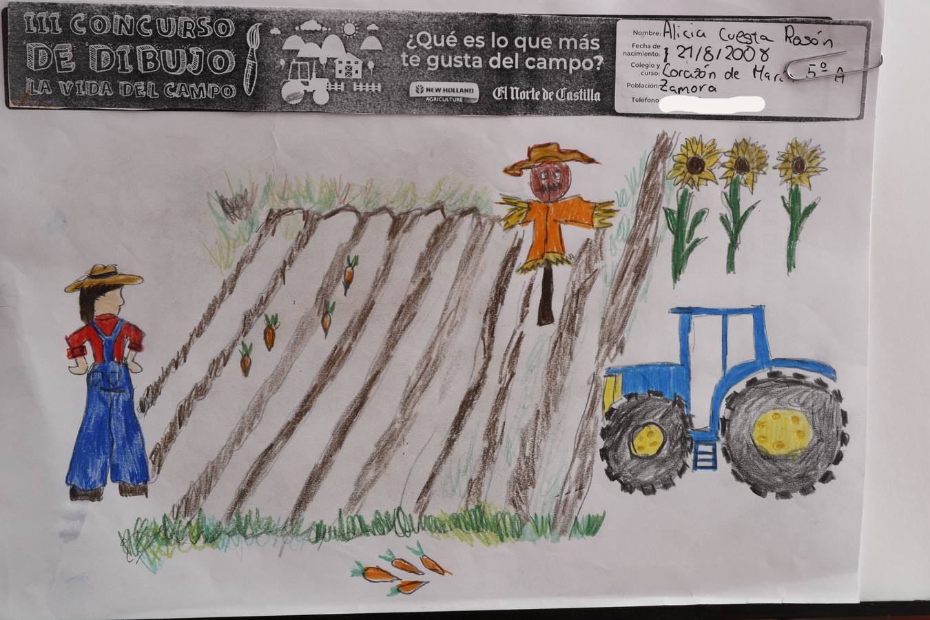 Fotos: Trabajos de 5º de Primaria en la modalidad de dibujo del III Concurso de Dibujo y Cómic &#039;La vida del campo&#039;