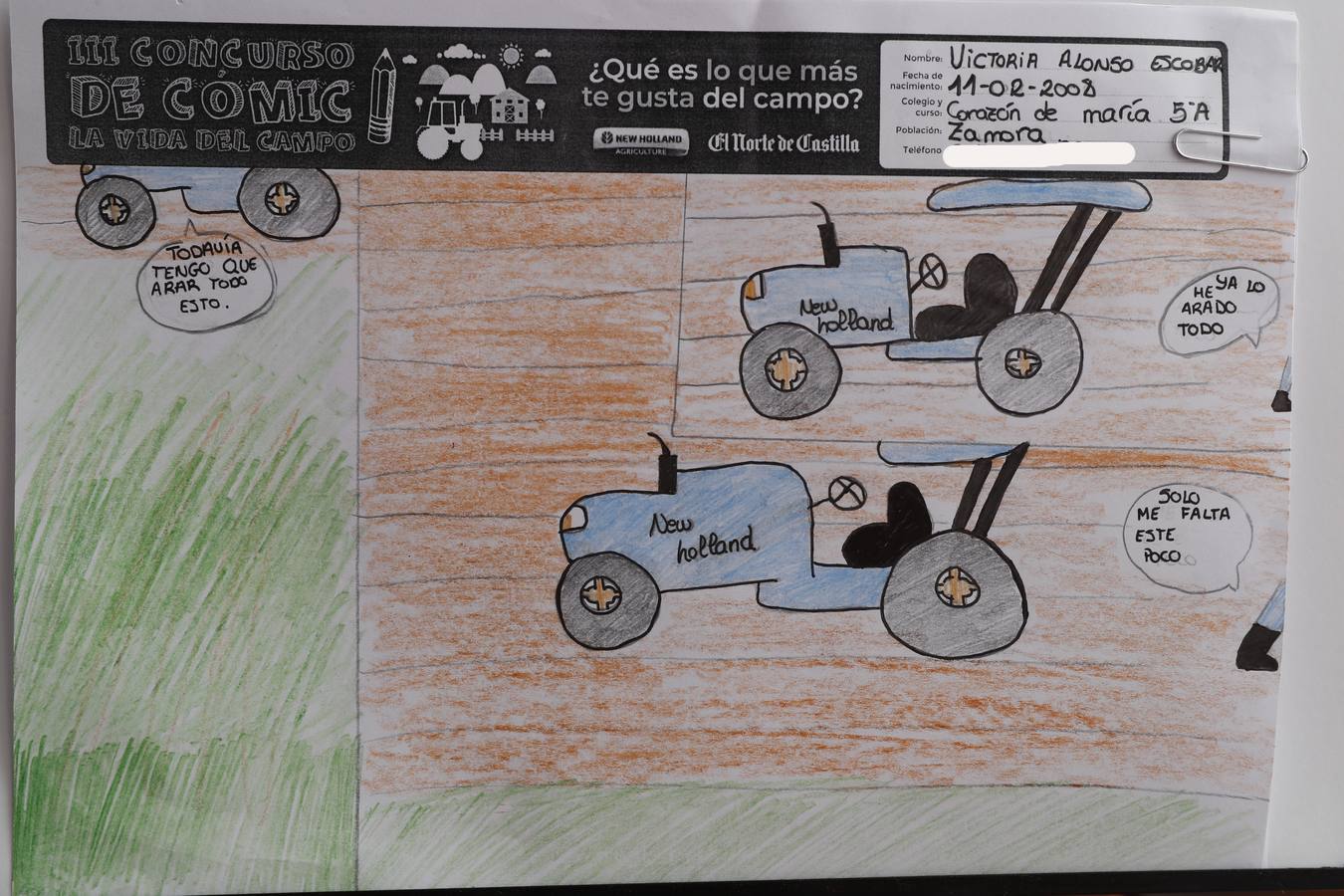 Fotos: Trabajos de 5º de Primaria en la modalidad de dibujo del III Concurso de Dibujo y Cómic &#039;La vida del campo&#039;