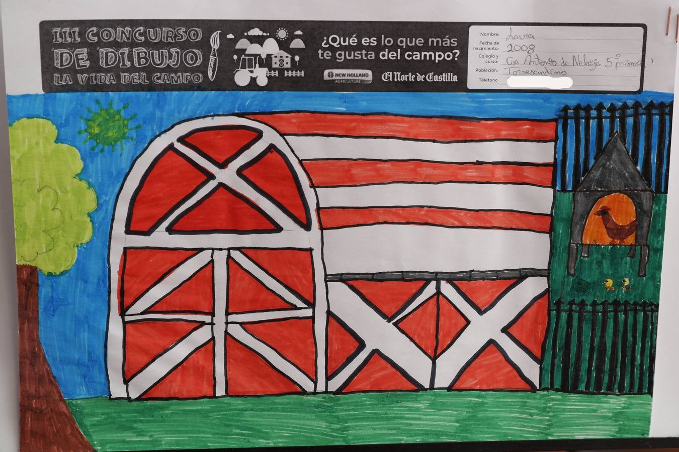 Fotos: Trabajos de 5º de Primaria en la modalidad de dibujo del III Concurso de Dibujo y Cómic &#039;La vida del campo&#039;