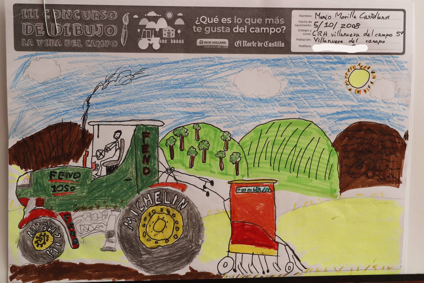 Fotos: Trabajos de 5º de Primaria en la modalidad de dibujo del III Concurso de Dibujo y Cómic &#039;La vida del campo&#039;