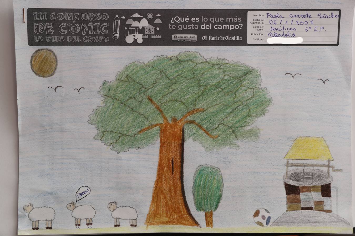 Fotos: Trabajos de 6º de Primaria en la modalidad de dibujo del III Concurso de Dibujo y Cómic &#039;La vida del campo&#039;