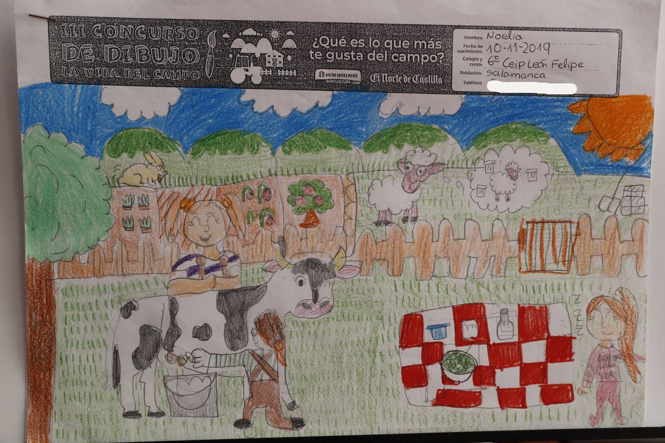 Fotos: Trabajos de 6º de Primaria en la modalidad de dibujo del III Concurso de Dibujo y Cómic &#039;La vida del campo&#039;