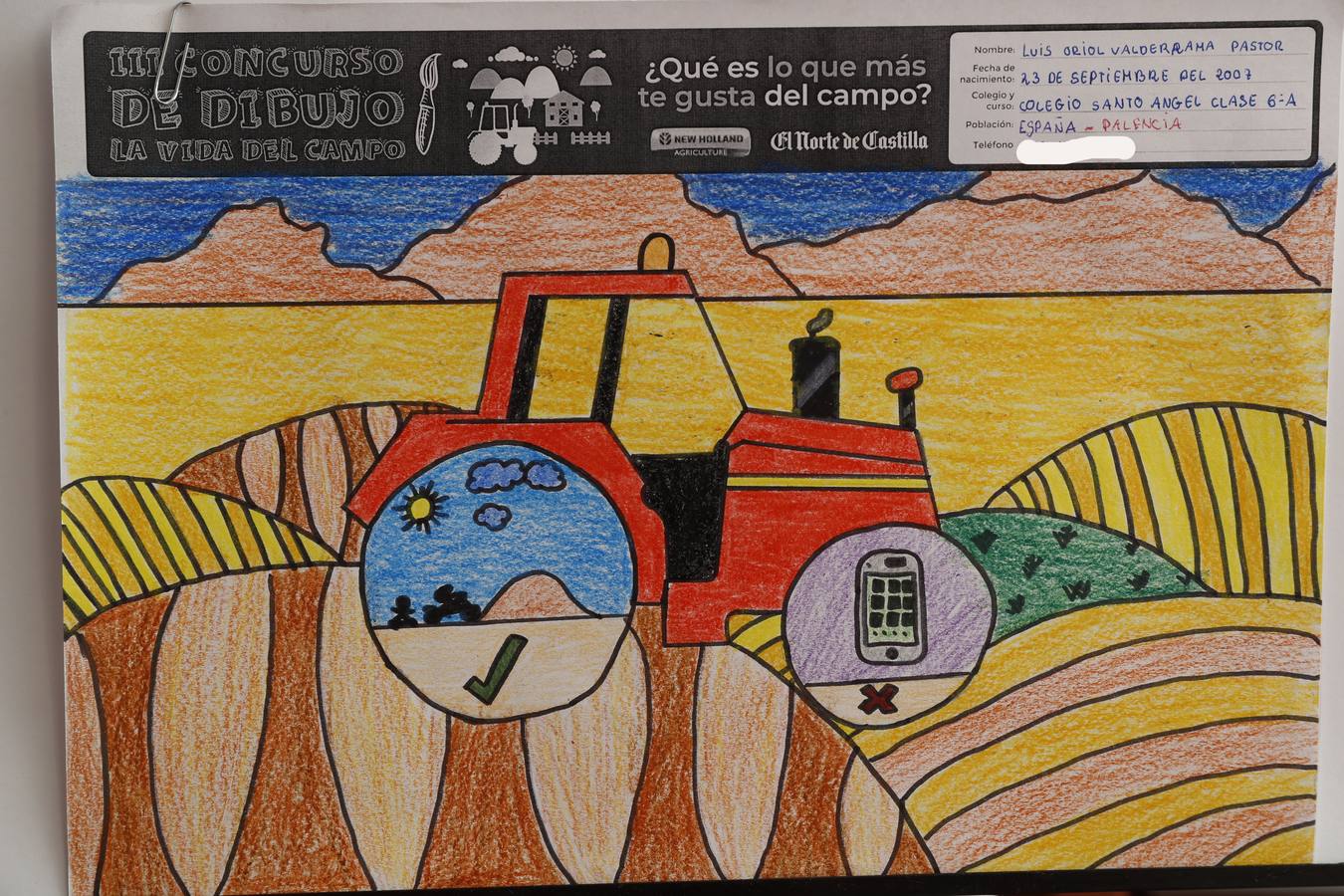 Fotos: Trabajos de 6º de Primaria en la modalidad de dibujo del III Concurso de Dibujo y Cómic &#039;La vida del campo&#039;