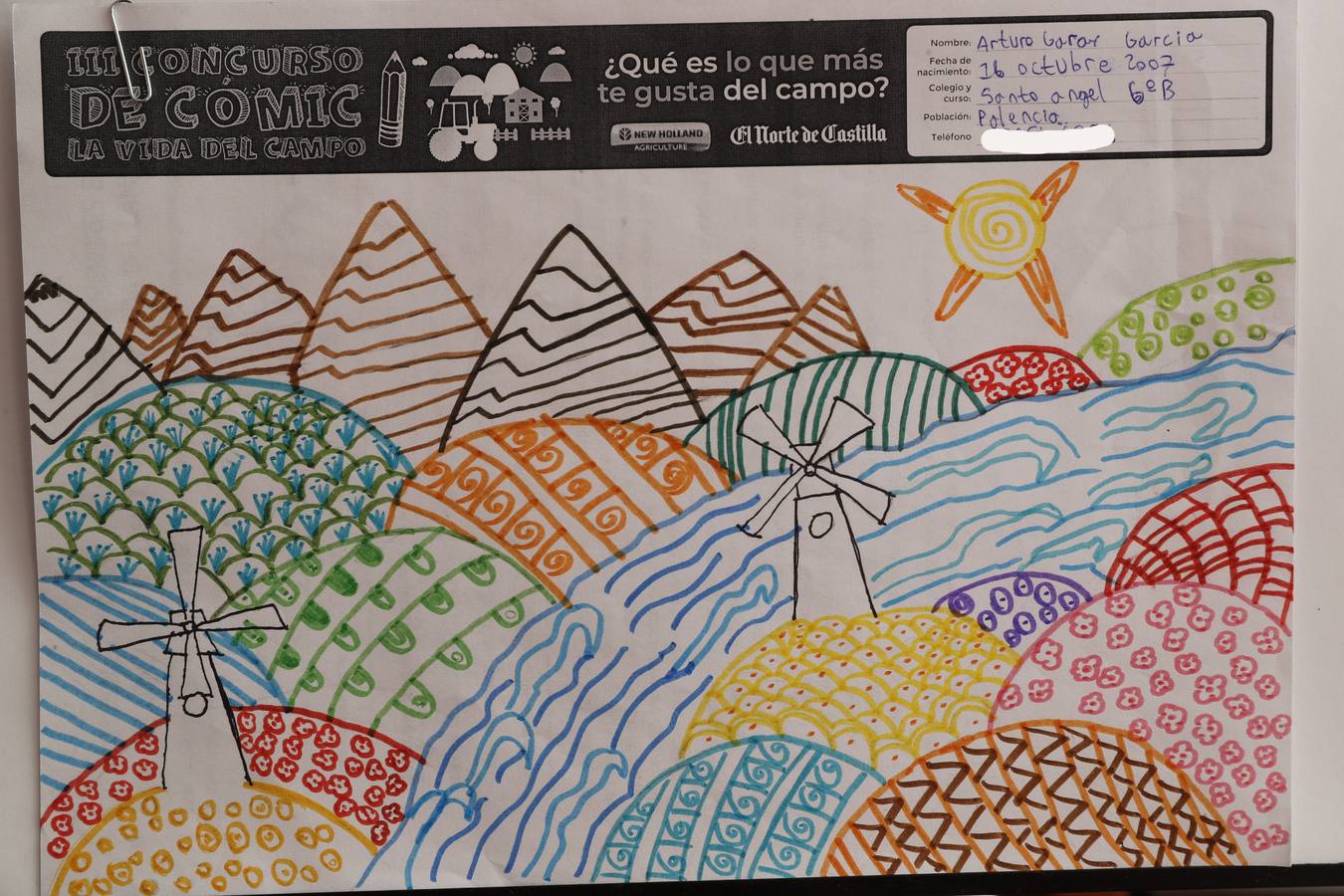 Fotos: Trabajos de 6º de Primaria en la modalidad de dibujo del III Concurso de Dibujo y Cómic &#039;La vida del campo&#039;