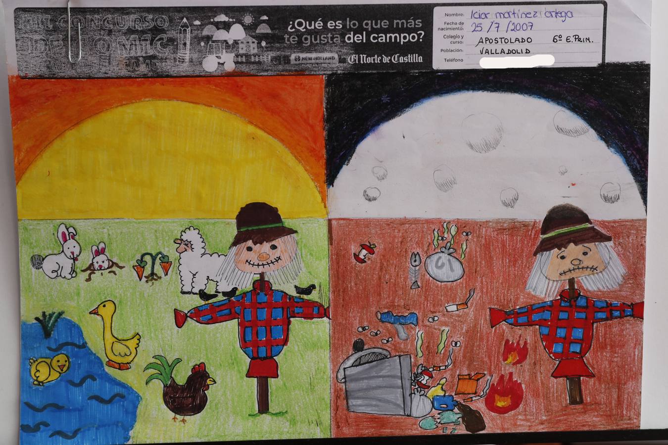 Fotos: Trabajos de 6º de Primaria en la modalidad de dibujo del III Concurso de Dibujo y Cómic &#039;La vida del campo&#039;