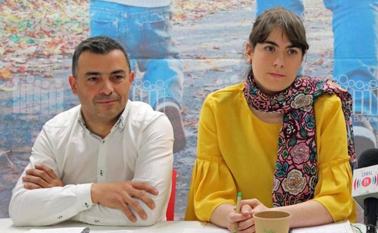Eugenia Sáez y Juan José Asensio, número uno y dos de la lista de Imagina Burgos en las elecciones del 26-M