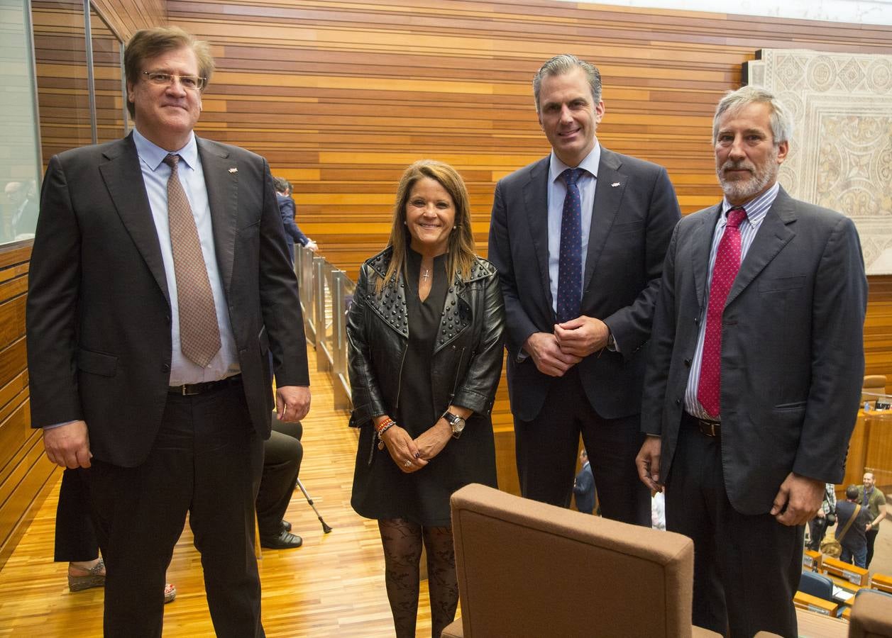 José Ignacio de Uribe, Sofía Muñoz, Javier Ortega Smith e Ignacio Ansaldo, de Vox. 