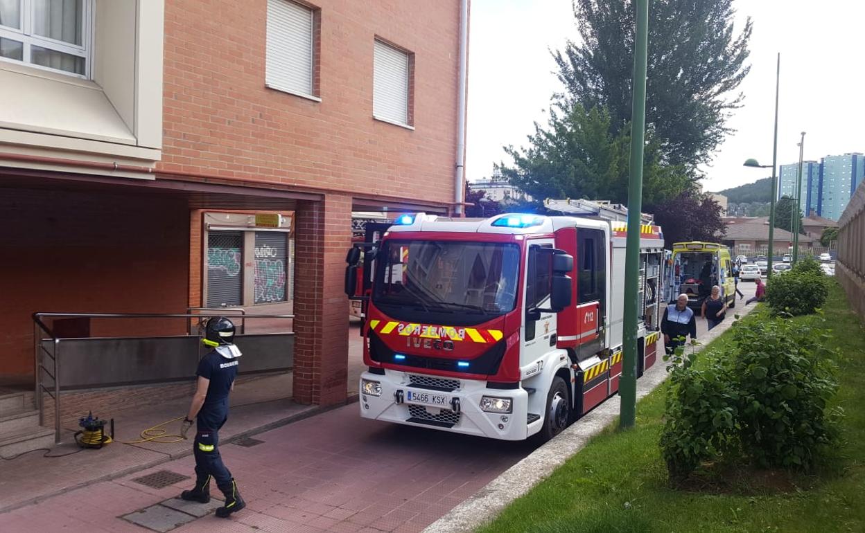 Imagen de la intervención de los bomberos