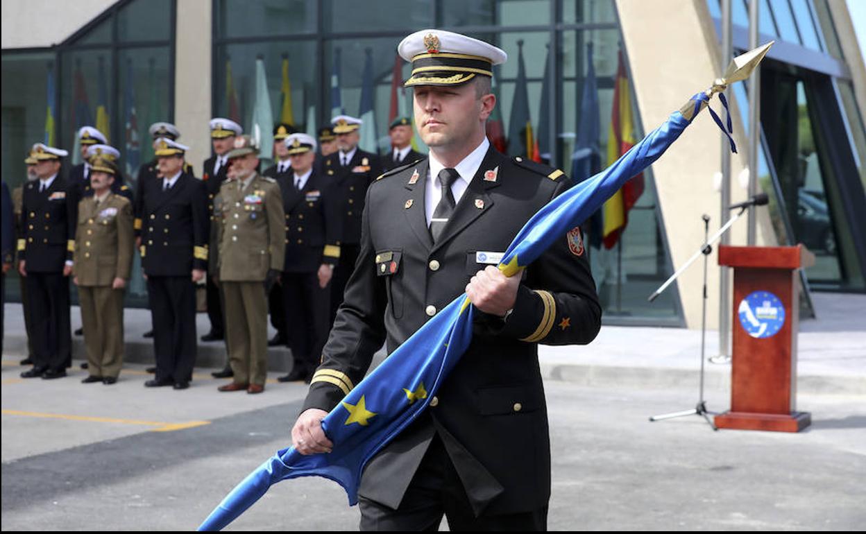 La base de Rota durante el traspaso de poderes de la Operación Atalanta.