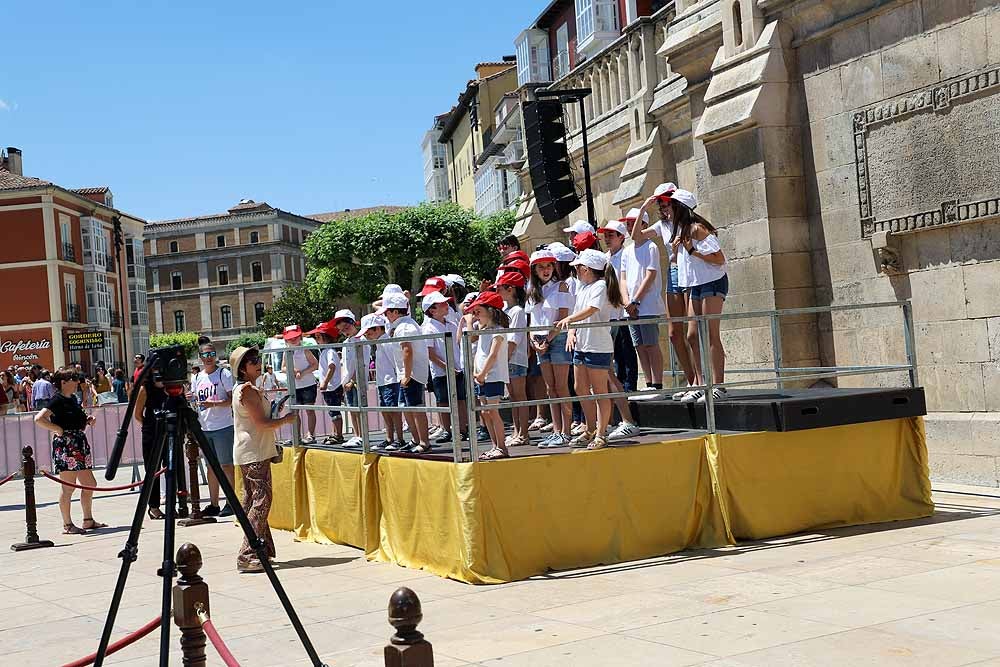 Imagen de la Plaza del Rey San Fernando desde la ubicación que este año ha tenido la banda. 