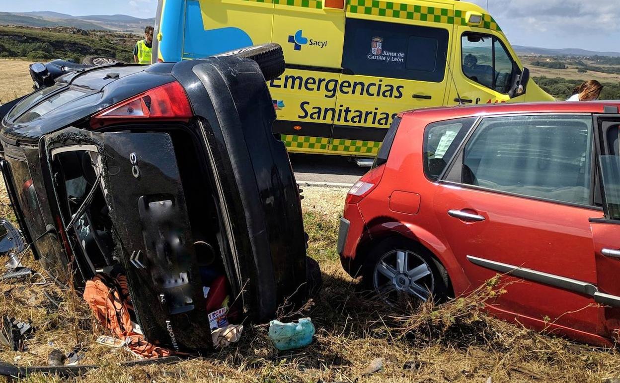 Imagen del accidente en la BU-642